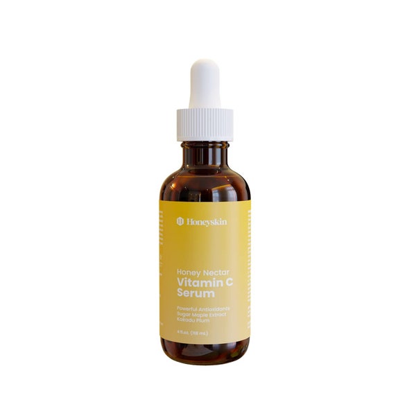 Honeyskin Vitamin C Serum - Dark Spot Corrector for Face - Hydrating Facial Serum and Dark Circles Under Eye Treatment with Manuka Honey