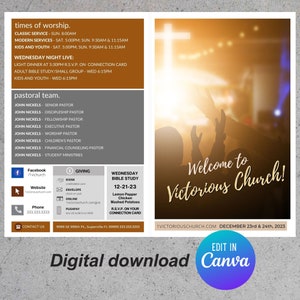 Editable Church Bulletin Template