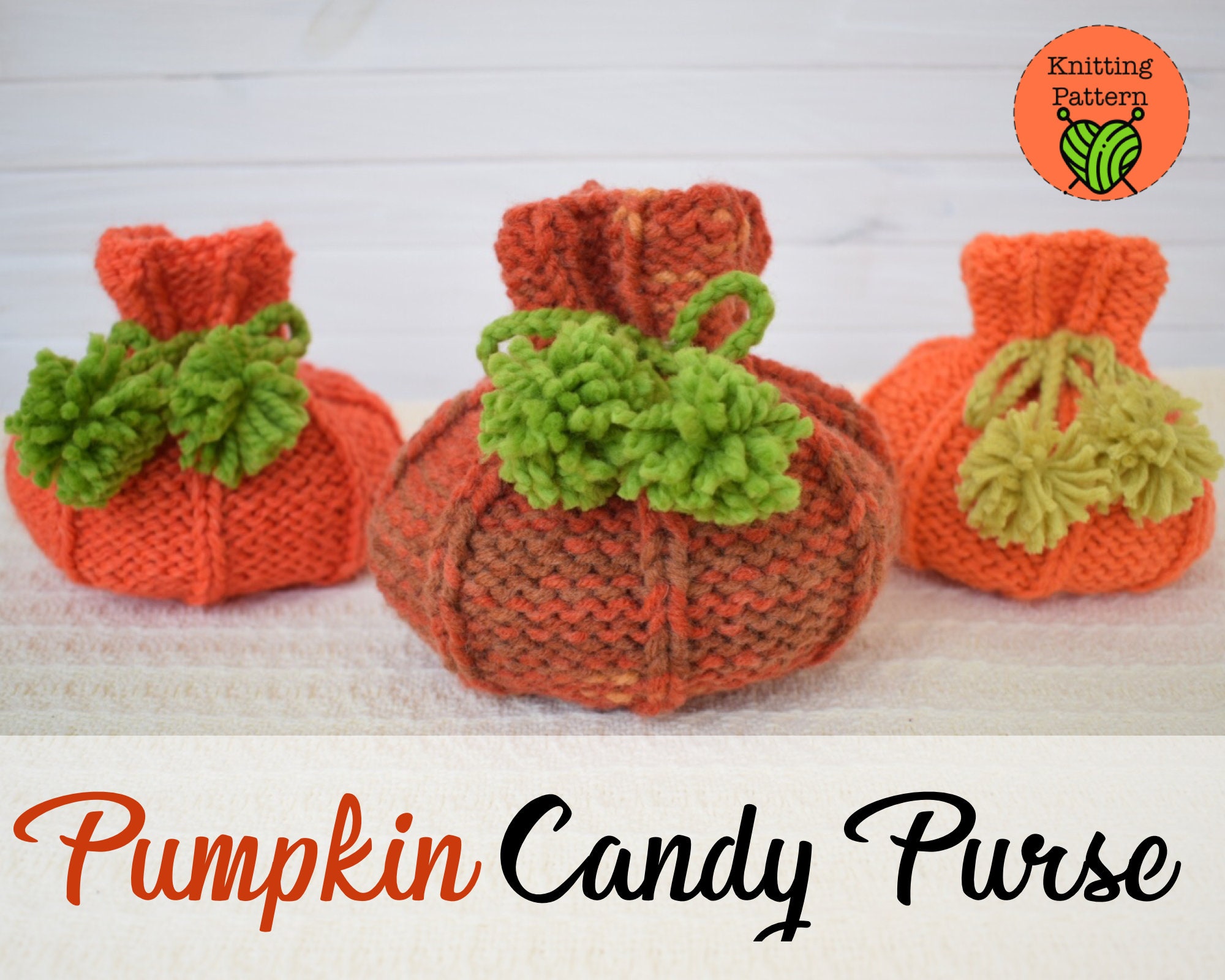 KNITTING Pattern of Pumpkin Bag Halloween Decoration Pattern | Etsy