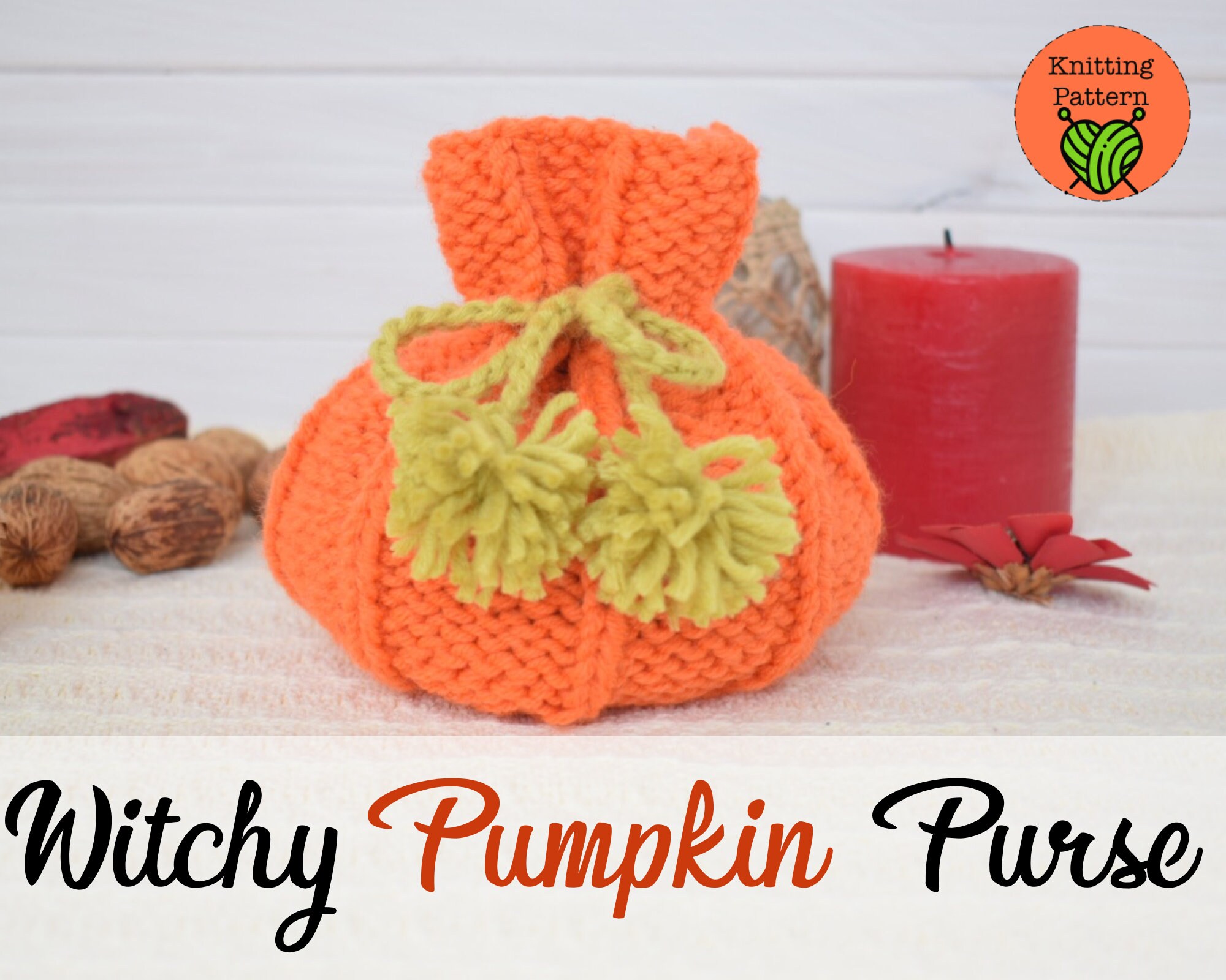 KNITTING Pattern of Pumpkin Bag Halloween Decoration Pattern | Etsy