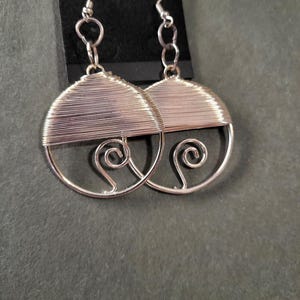 silver round earrings
