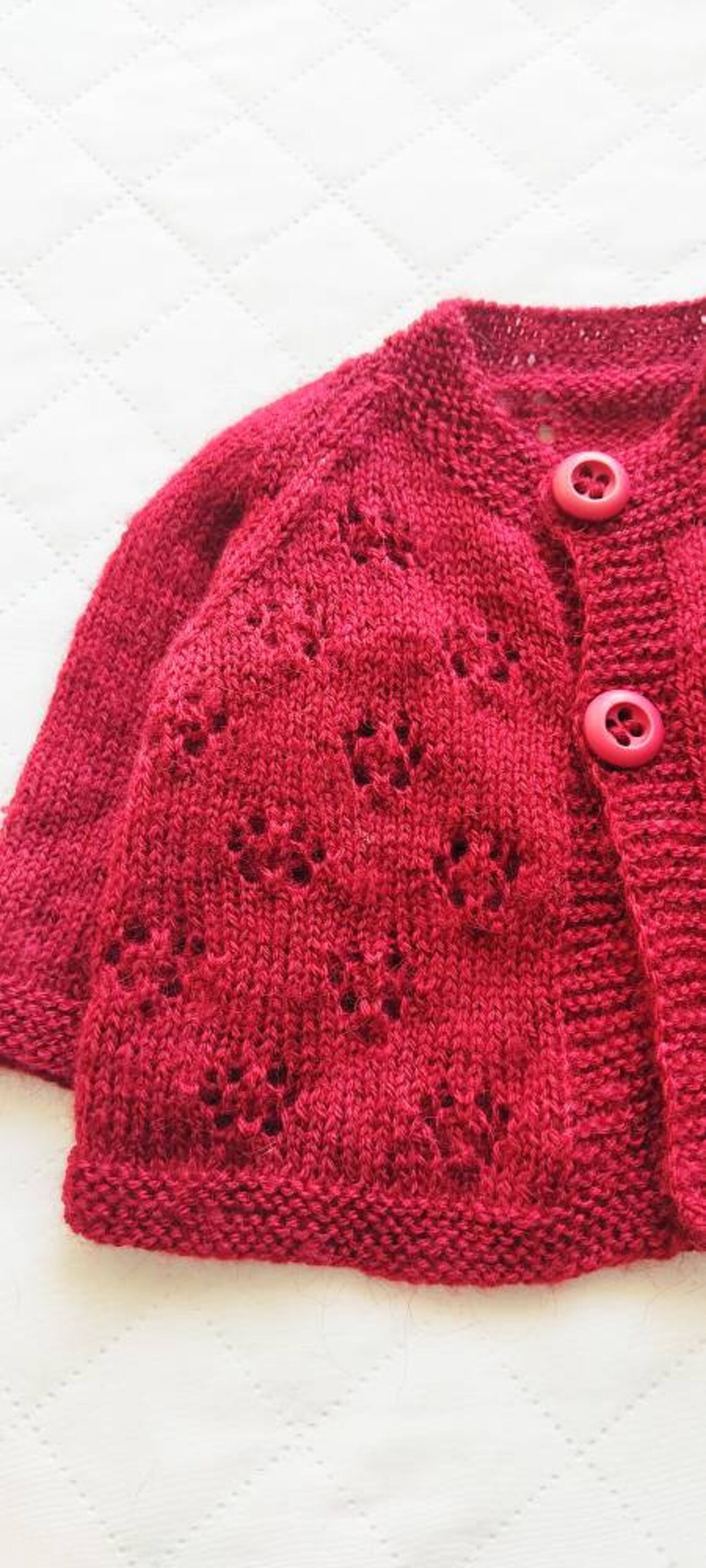 Knitting Pattern Raglan Baby Cardigan Bottomup Newborn Size Etsy