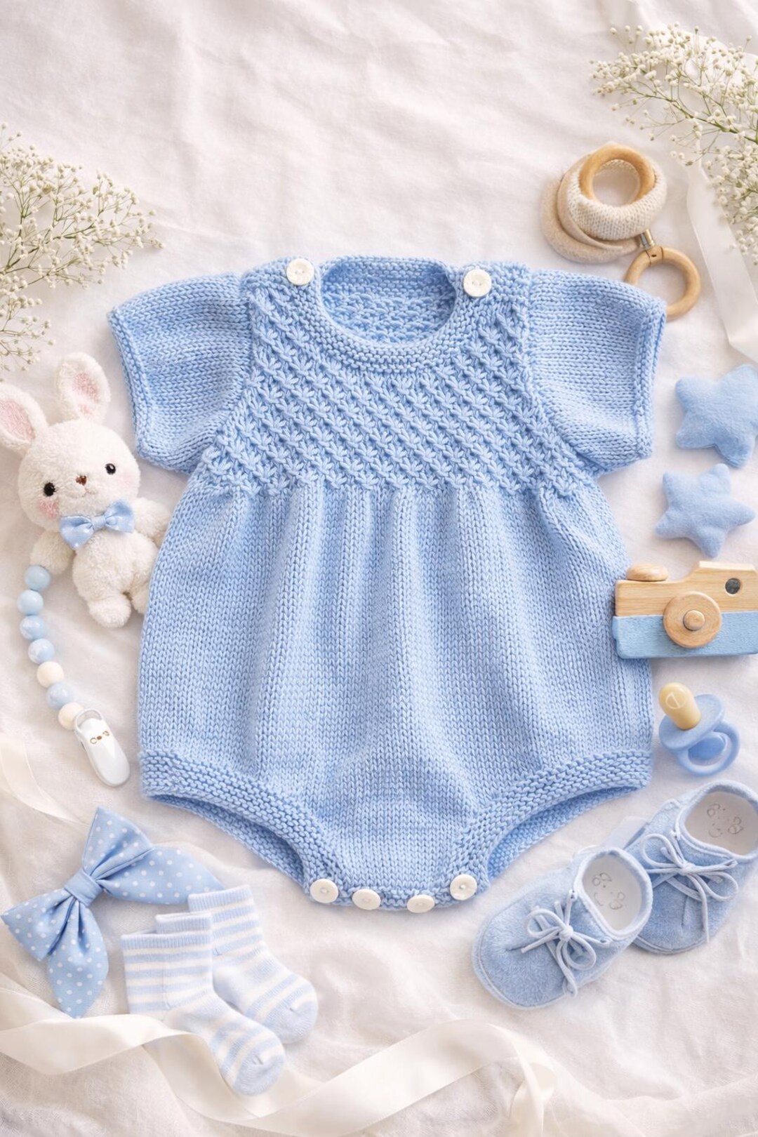 Baby Romper Knitting Pattern, Infant Bodysuit (PDF) - Etsy