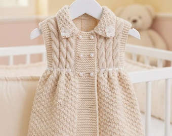 Baby Girl Dress Knitting Pattern: Infant Clothes (PDF Download)