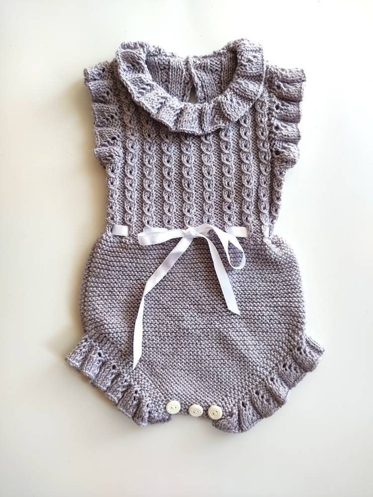 Baby Romper Knitting Pattern PDF. Infant Clothes Knitting Etsy