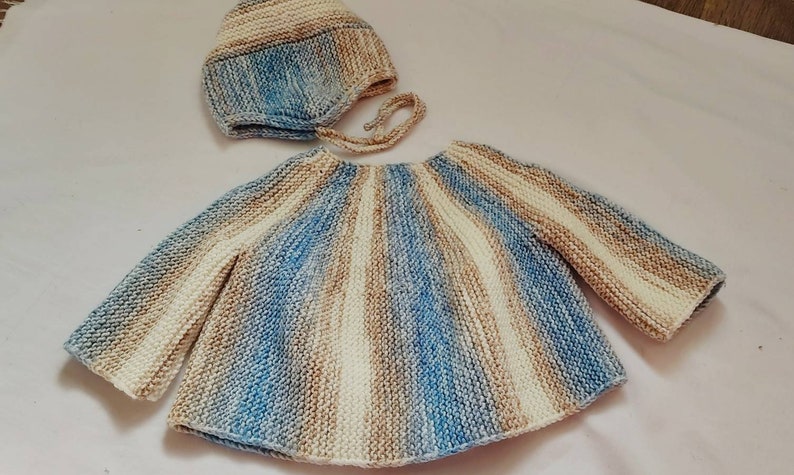 Baby boy knitted set Jacket and bonnet baby boy set Infant clothes