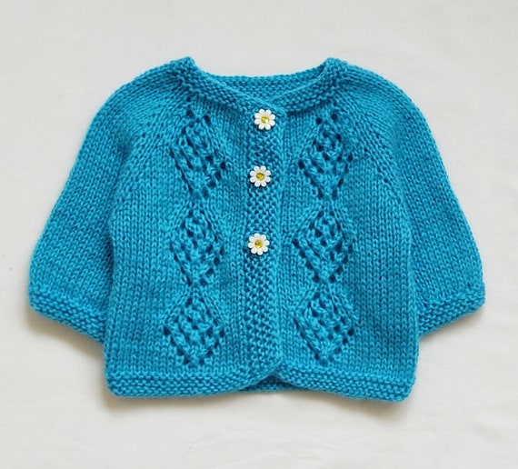 Raglan Baby Cardigan Knitting Pattern | Etsy