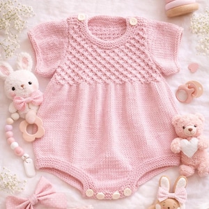 Patrón de tejido para pelele de bebé, body infantil (PDF)