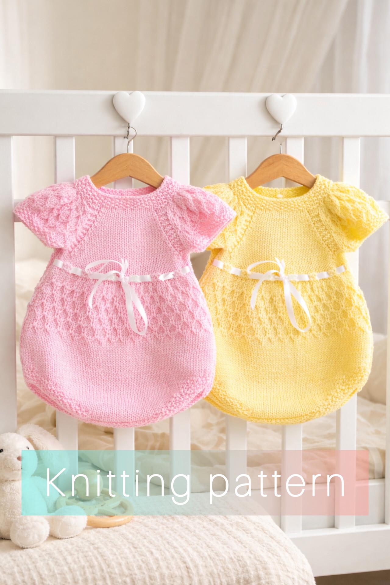 Baby Romper Knitting Pattern (PDF) - Etsy