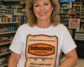 Dunaway Family Drugs - Toccoa, Georgia Vintage Pharmacy T-Shirt