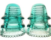 Lot of 2 LYNCHBURG Antique Glass Telegraph Insulators From the Early 1900 39 s LYN