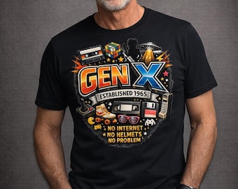 Gen X Established 1965 Retro T-Shirt – Unplugged 80s Nostalgia Apparel