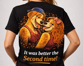 Funny Dog T-Shirt – Second Time Pups, Awkward Paws Collection Graphic Tee