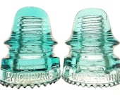 Lot of 2 LYNCHBURG Antique Glass Telegraph Insulators From the Early 1900 39 s LYN