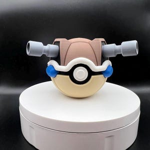 3D Printed Blastoise Themed PokeBall Display Piece Cosplay Accessory