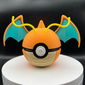 3Dプリントドラゴンテーマのポケボールディスプレイピースコスプレアクセサリー