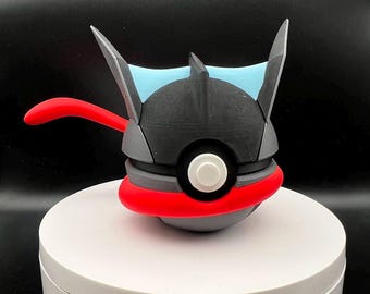 3D Printed Shiny Greninja Themed PokeBall Display Piece Cosplay Accessory