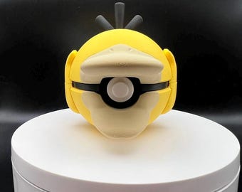 3D Printed Psyduck Themed PokeBall Display Piece Cosplay Accessory