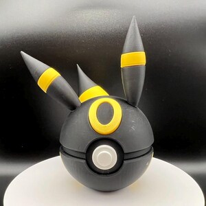 3D Printed Umbreon Themed PokeBall Display Piece Cosplay Accessory