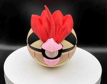 3D Printed Pidgeotto Themed PokeBall Display Piece Cosplay Accessory