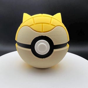 3D Printed Sandshrew Themed PokeBall Display Piece Cosplay Accessory