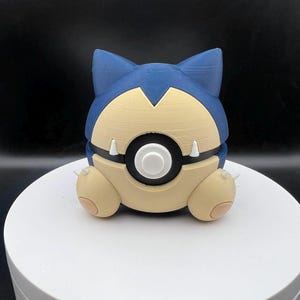 3D Printed Snorlax Themed PokeBall Display Piece Cosplay Accessory