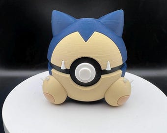3D Printed Snorlax Themed PokeBall Display Piece Cosplay Accessory