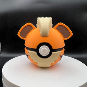 3D gedruckte Growlith Themed PokeBall Display Stück Cosplay Zubehör