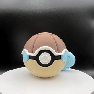 3D Printed Squirtle Themed PokeBall Display Piece Cosplay Accessory