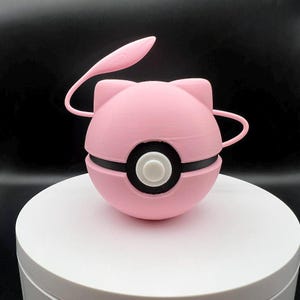 3D Printed Mew Themed PokeBall Display Piece Cosplay Accessory