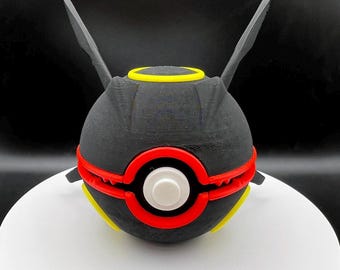 3D Printed Shiny Rayquaza Themed PokeBall Display Piece Cosplay Accessory