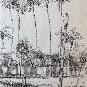 Original art work, pen and ink drawing.  Hand drawn