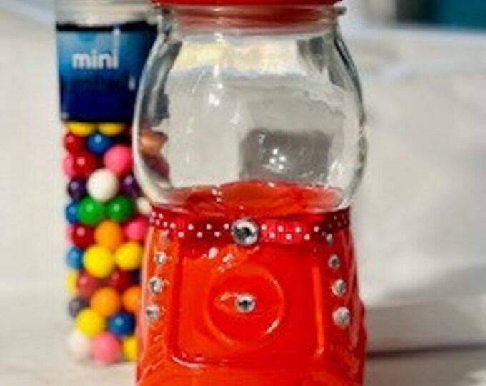 Red Gumball Machine Target Gumball Canister All Glass Gumball Canister