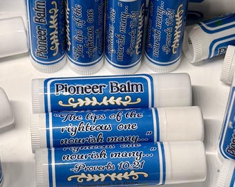 JW Pioneer Lip Balm; Pioneer Balm; Pioneer School Gift; JW Gifts; Assorted Flavors; 12 pieces