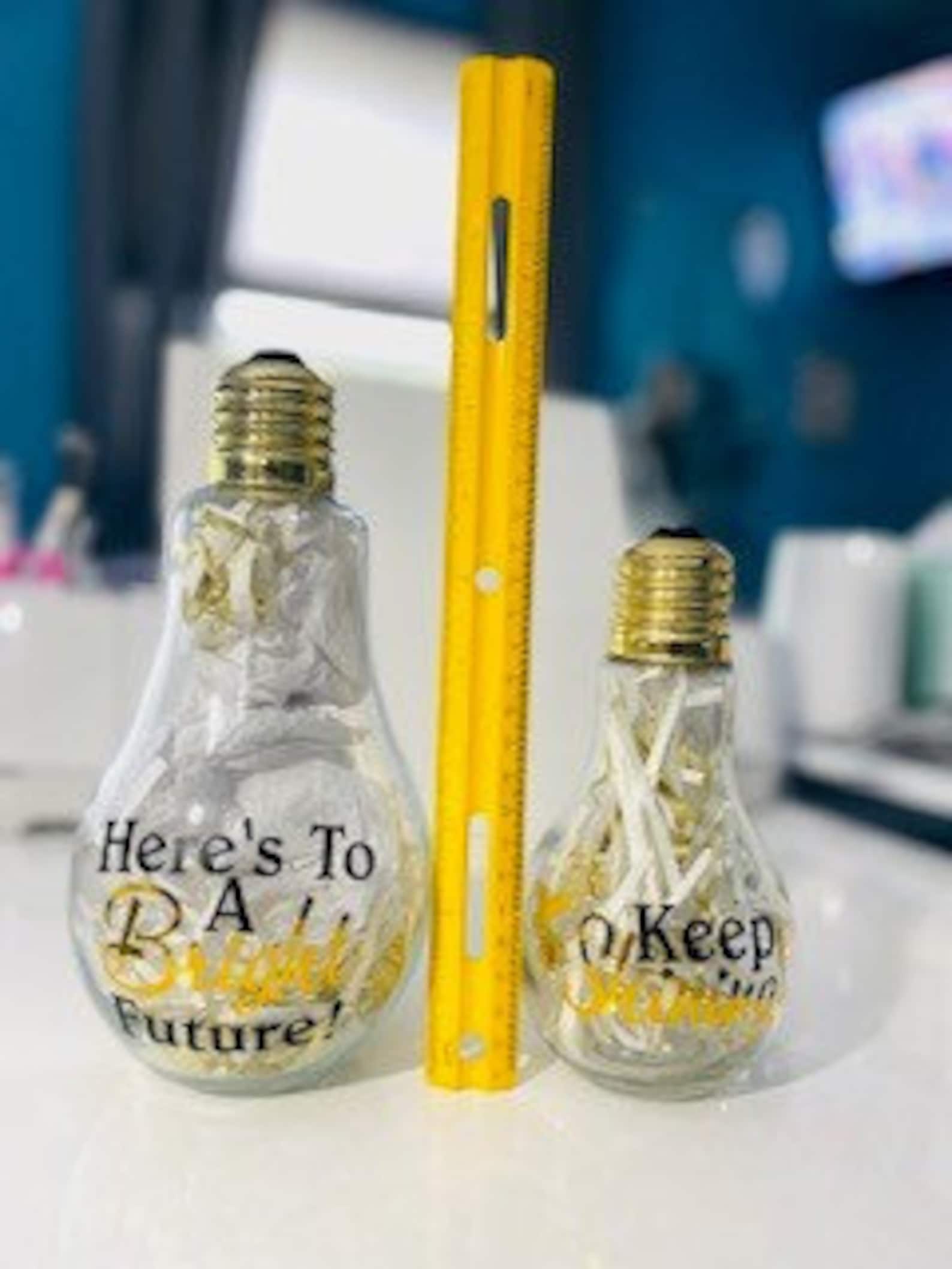 Here's to a Bright Future Light Bulb Keep Shining Light Etsy