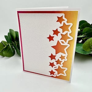 Tarjeta SVG de estrellas dispersas, archivo de corte de tarjeta de cumpleaños, plantilla de tarjeta de felicitación de bricolaje, tarjeta de graduación de Cricut, tarjeta svg, tarjeta de Cricut, svg para Cricut
