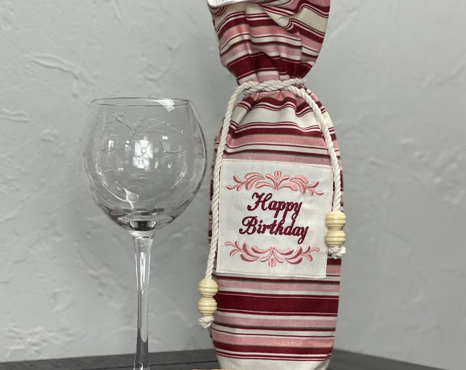 Wine bottle birthday bag