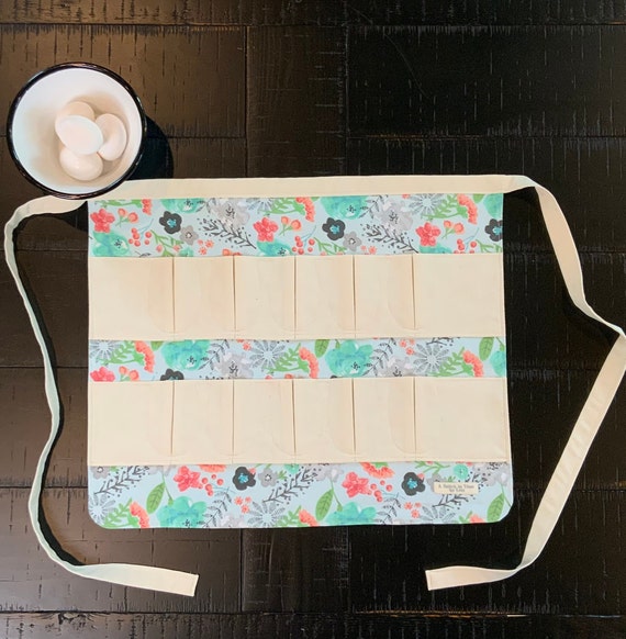 Chicken Egg Gathering Apron – Farm Fresh Egg Holder with Pockets – Homesteading Gift Idea