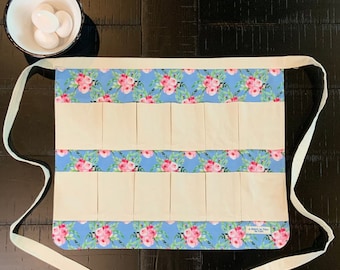 Chicken Egg Gathering Apron – Farm Fresh Egg Holder with Pockets – Homesteading Gift Idea