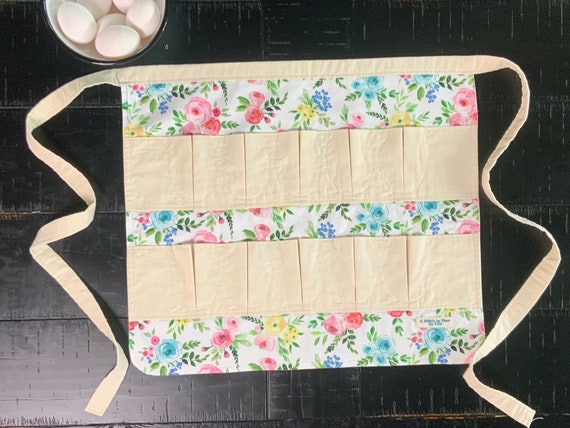 Chicken Egg Gathering Apron – Farm Fresh Egg Holder with Pockets – Homesteading Gift Idea