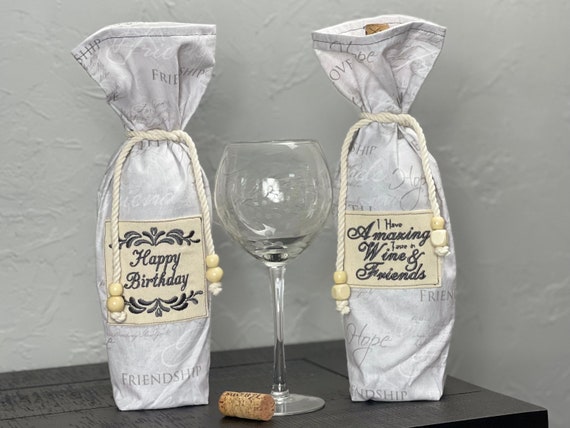 Wine bottle gift bag
