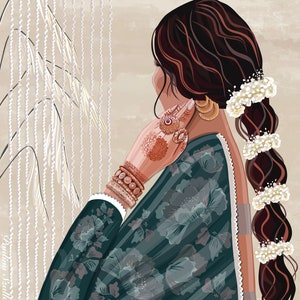 Getting ready, Desi inspiration Wall Hanging Art