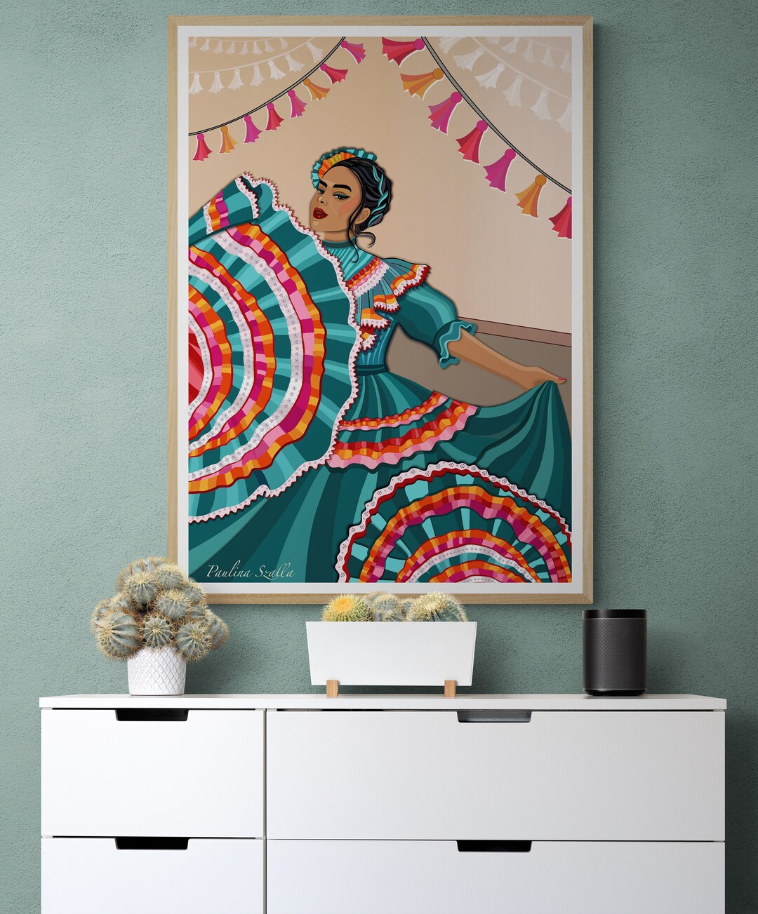 Dance in Colors - Mexican Wall Art, Latina Art, Mexican Art Print ...