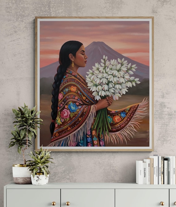 Flor De Izote El Salvador Art Print, Izote Flower Portrait, Latin