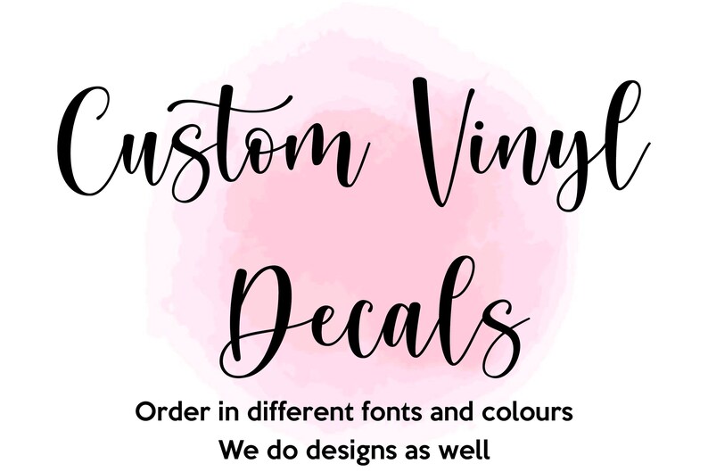 Personalised Custom Vinyl Decal Sticker Personalized Sticker Etsy