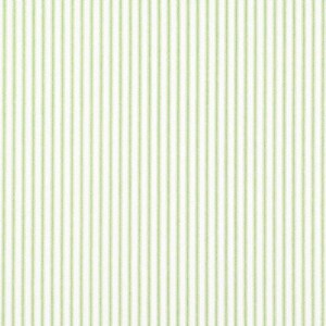 Scalloped Valance in Classic Kiwi Green Ticking Stripe on White