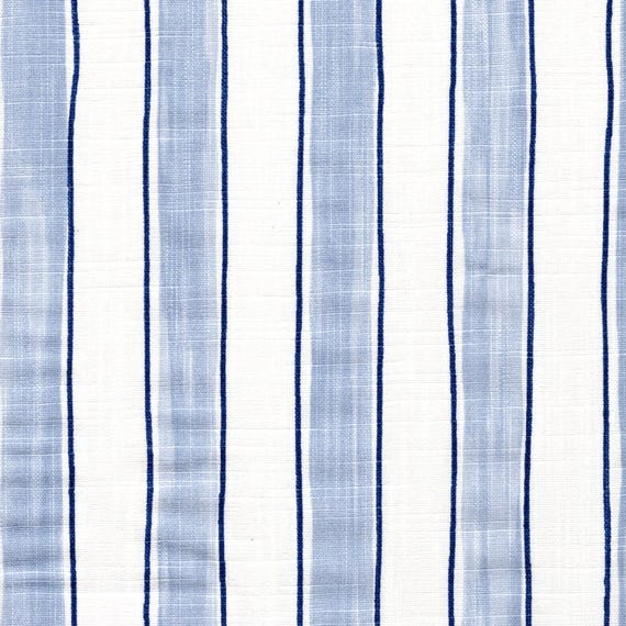 Pillow Sham in Brush Stripes Mist Blue Stripe Slub Canvas