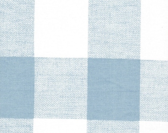 Tailored Crib Skirt in Anderson Cashmere Blue Cotton Buffalo Check Plaid