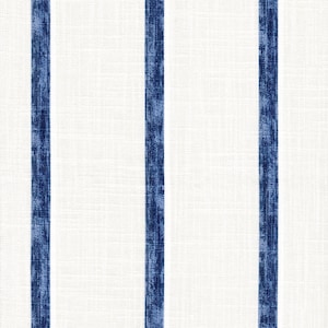 Round Tablecloth in Miles Italian Denim Blue Stripe