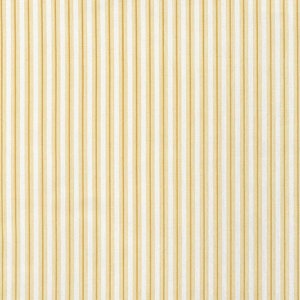 Tailored Tier Cafe Curtain Panels Pair in Cottage Barley Yellow Gold Stripe